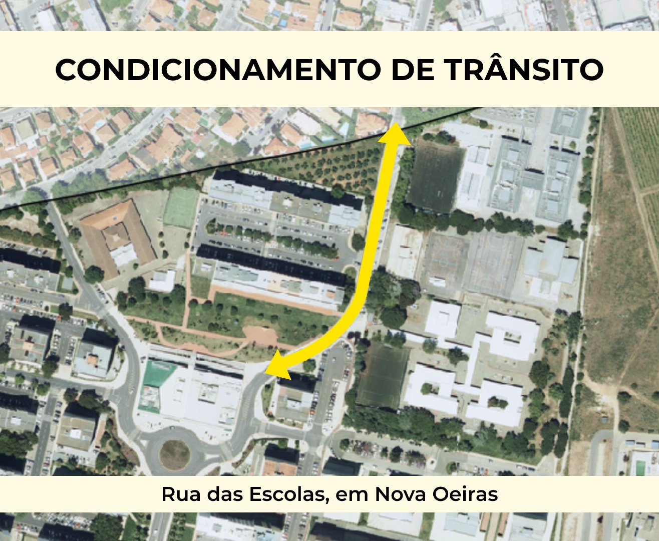 mapa da Rua das Escolas em Oeiras