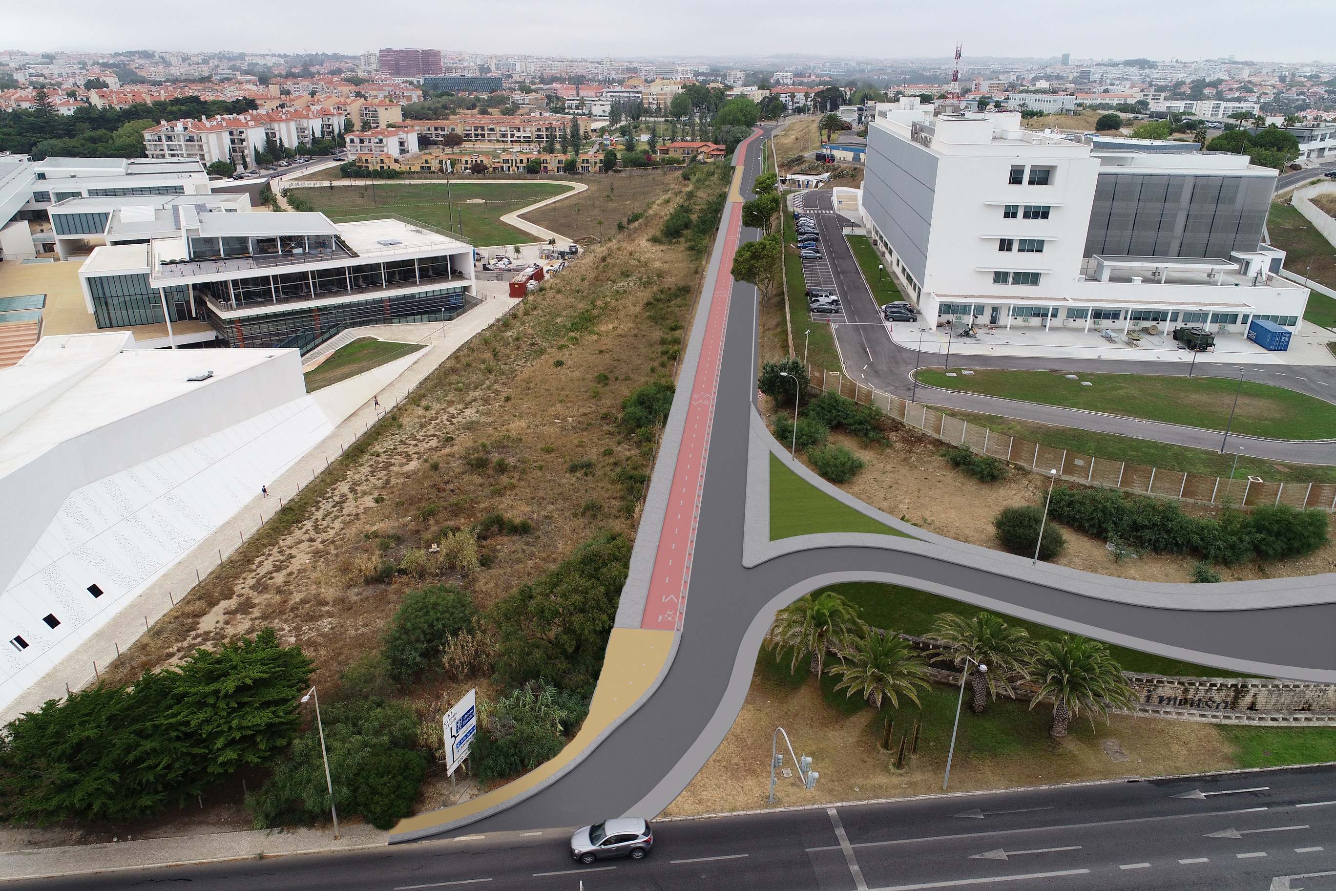 Execução de Ciclovia na Estrada da Medrosa, em Oeiras